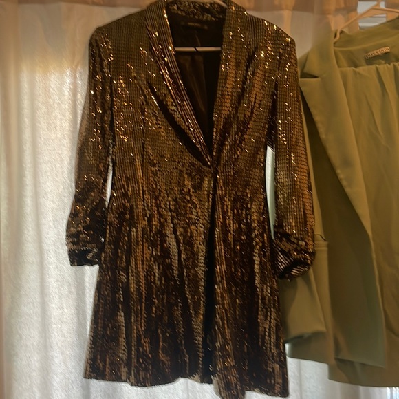 Zara Dresses & Skirts - Zara gold blazer dress
